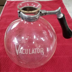 Vintage Vaculator Glass Coffee Pot • Vacuum Brewer Carafe • 1930s–50s Kitchenware