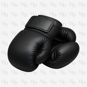 Guantes de boxeo negros PNG, descarga digital instantánea, sublimación