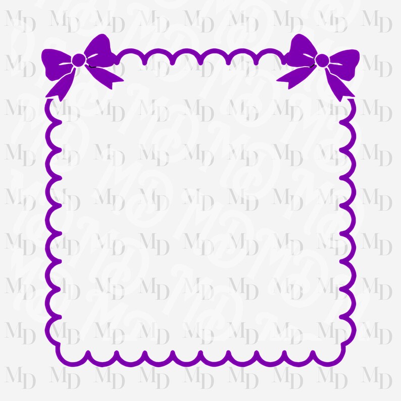 Purple Bow Border PNG, Sublimation, Instant Download, Coquette Design ...