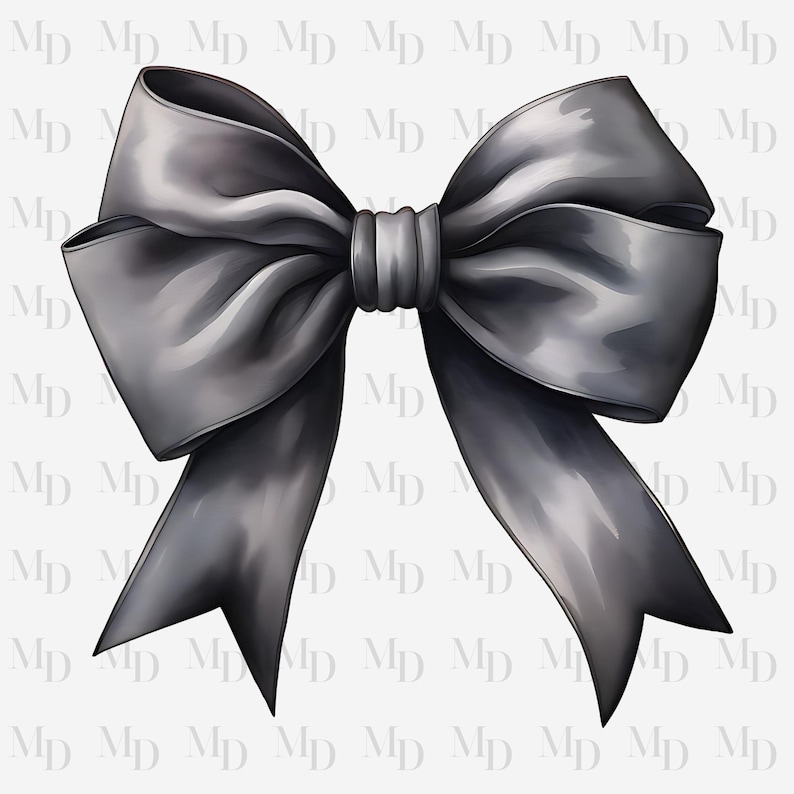 Dark Grey Bow PNG, Sublimation, Digital Download, Instant Download ...