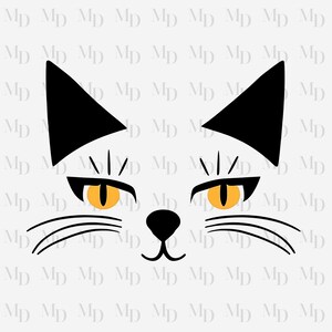 Cara de gato linda PNG, Clipart de gato, Descarga instantánea, Sublimación, Gatos, Ama a los gatos