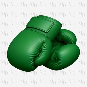 Guantes de boxeo verdes PNG, descarga digital instantánea, sublimación