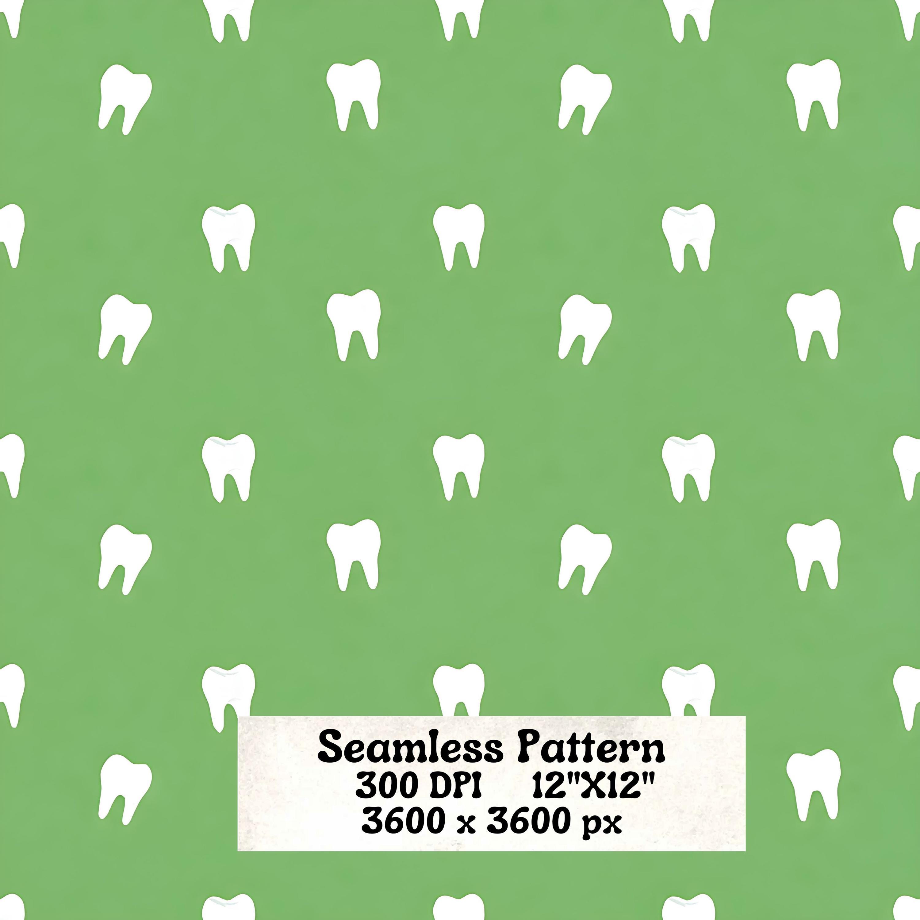 Tooth Seamless Pattern PNG, Green, Teeth, Dentist, Dental Assistant ...