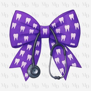Arco de dente PNG, Dentes, Dentista, Assistente de dentista, Sublimação, Download instantâneo, Design de coquete, Estetoscópio, Roxo
