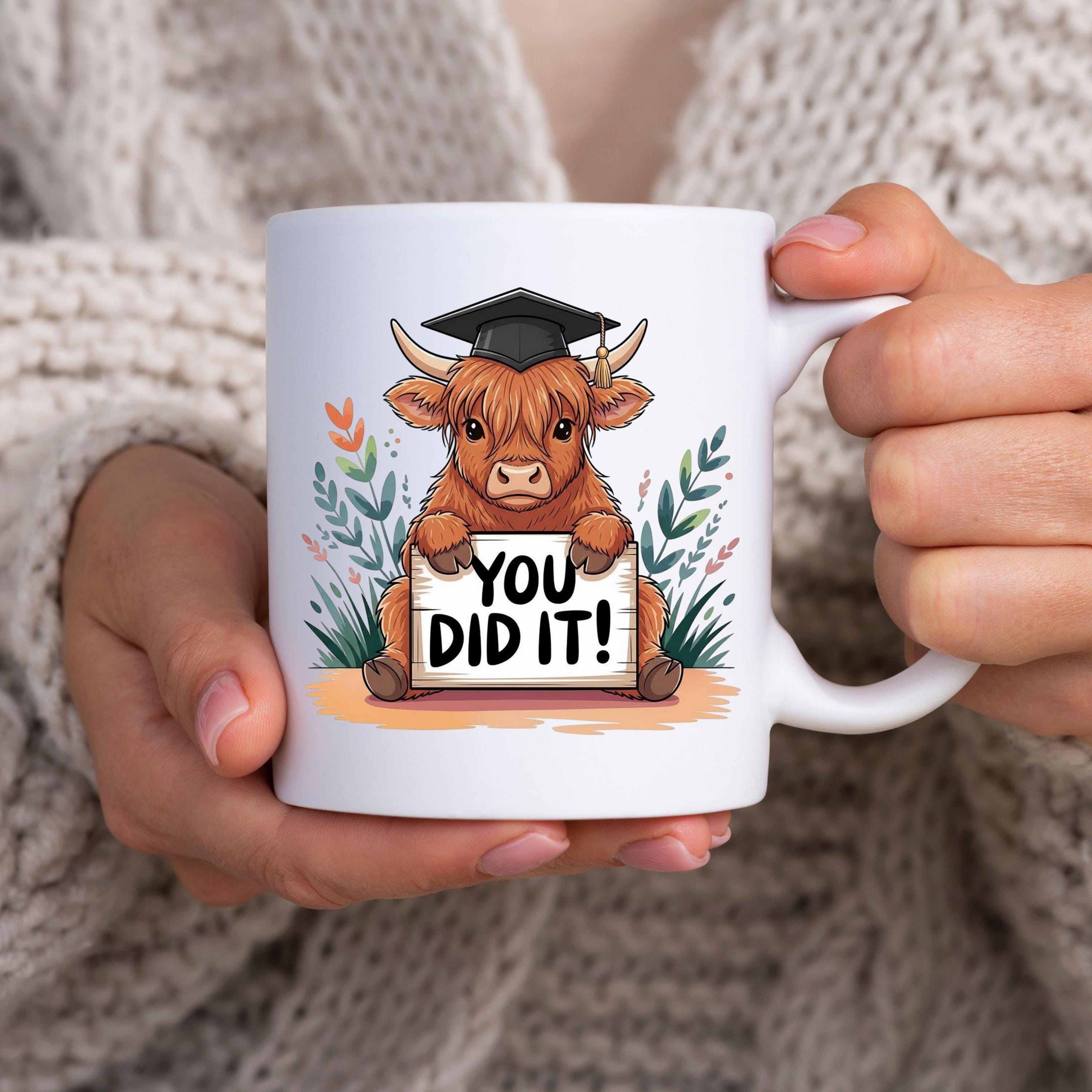 Graduation Cow Graduation Highland Cow PNG, Graduate, Cow, Sublimation, Clipart ...