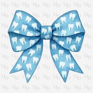 Noeud de dent PNG, dents, dentiste, assistant dentaire, sublimation, téléchargement numérique, téléchargement immédiat, clipart, design coquette, grand noeud