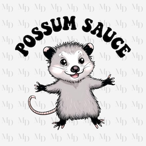 Lustige PNG, Possum Sauce, Opossum Design, Sofort Download, Sublimation, Clipart, Tier