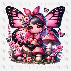 Kaboutermeisje PNG, Instant Download, Sublimatie, Kabouterontwerp, Clipart, Digitale download, Gratis commercieel gebruik, PNG-ontwerp