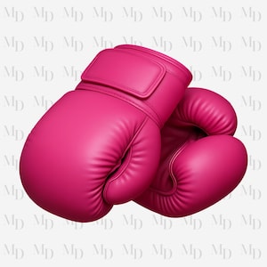 Guantes de boxeo rosa intenso PNG, descarga digital instantánea, sublimación