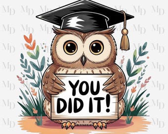 Examensogul PNG, Examen, Ugglor, Sublimering, Clipart, Digital Design, Festdesign, Digital Nedladdning