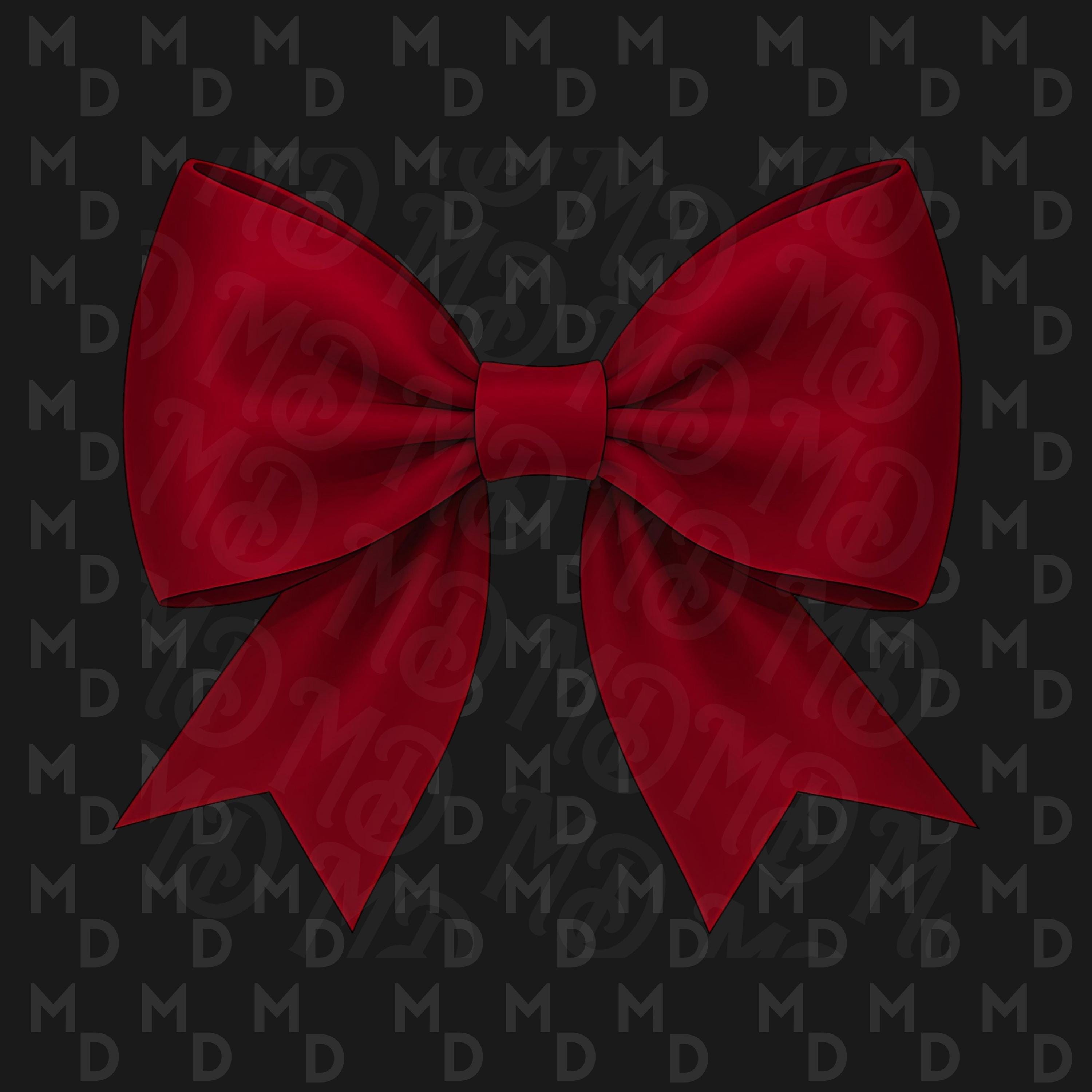Maroon Big Bow PNG, Instant Download, Clipart, Coquette Design ...