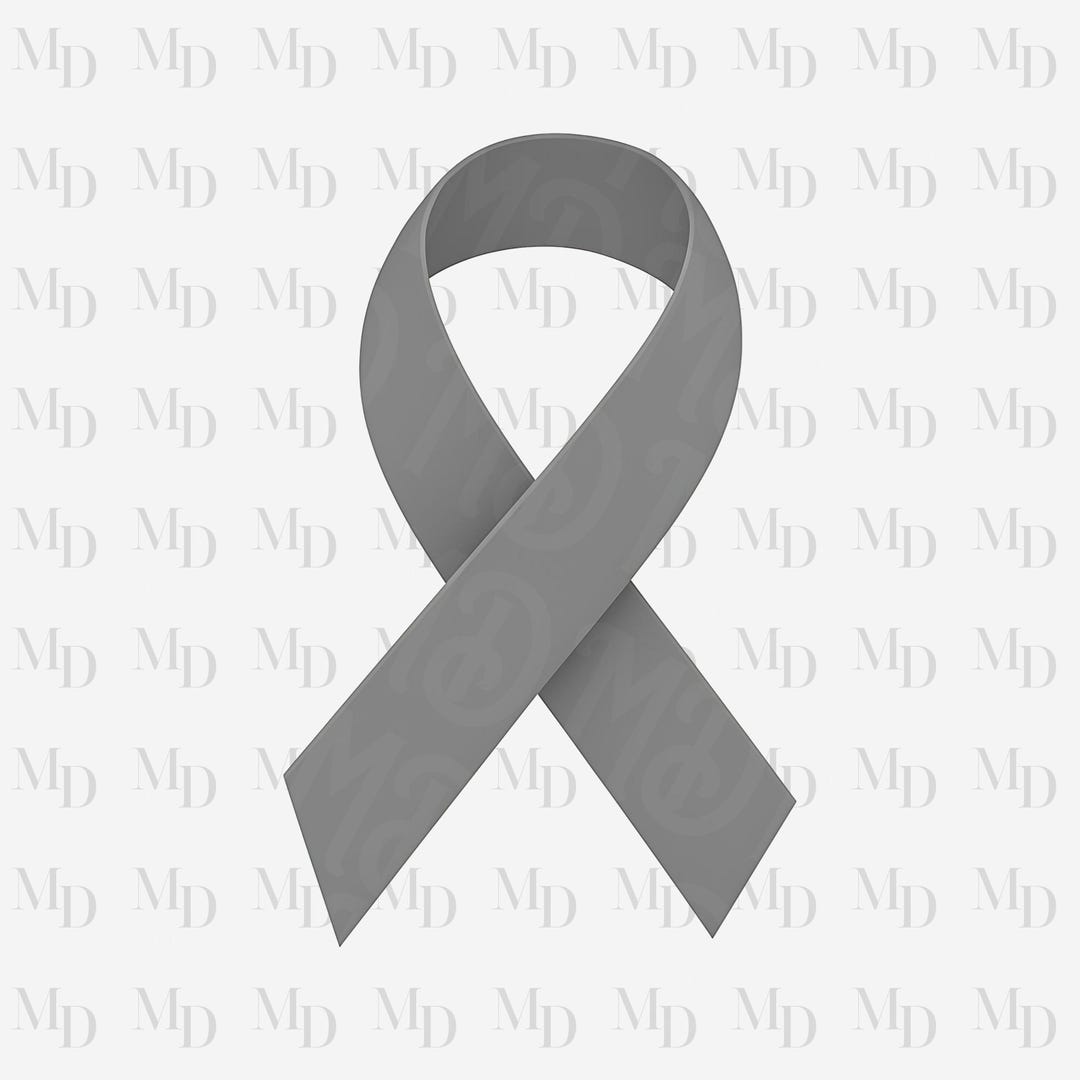 Grey Awareness Ribbon PNG, Instant Download, Sublimation - Etsy