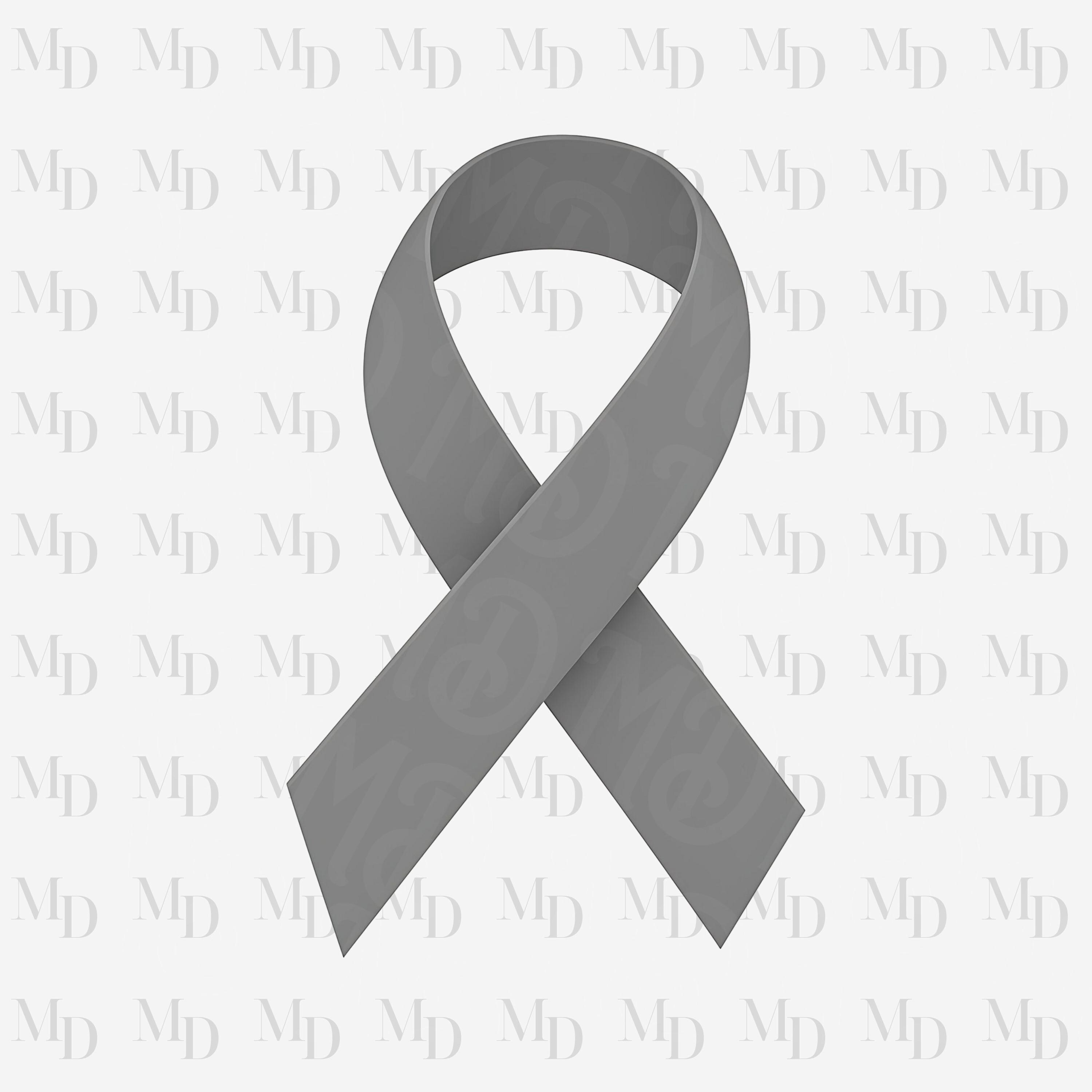 Grey Awareness Ribbon PNG, Instant Download, Sublimation - Etsy