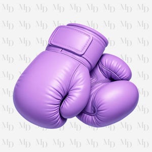Guantes de boxeo morado claro PNG, descarga digital instantánea, sublimación