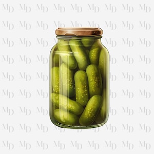 Barattolo di sottaceti PNG, Clipart di sottaceti download istantaneo, Sublimazione