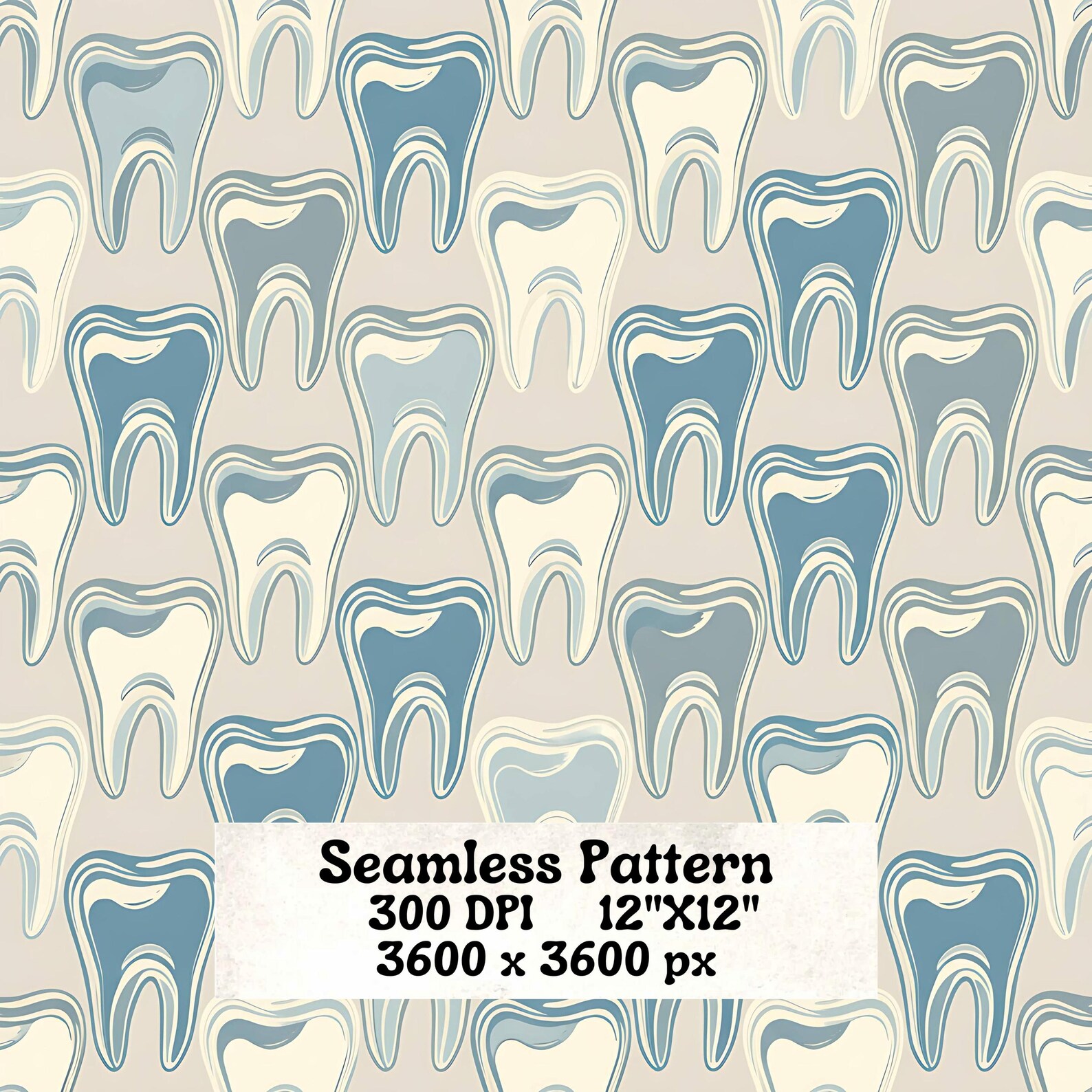 Tooth Seamless Pattern PNG, Teeth, Dentist, Dental Assistant, Digital ...