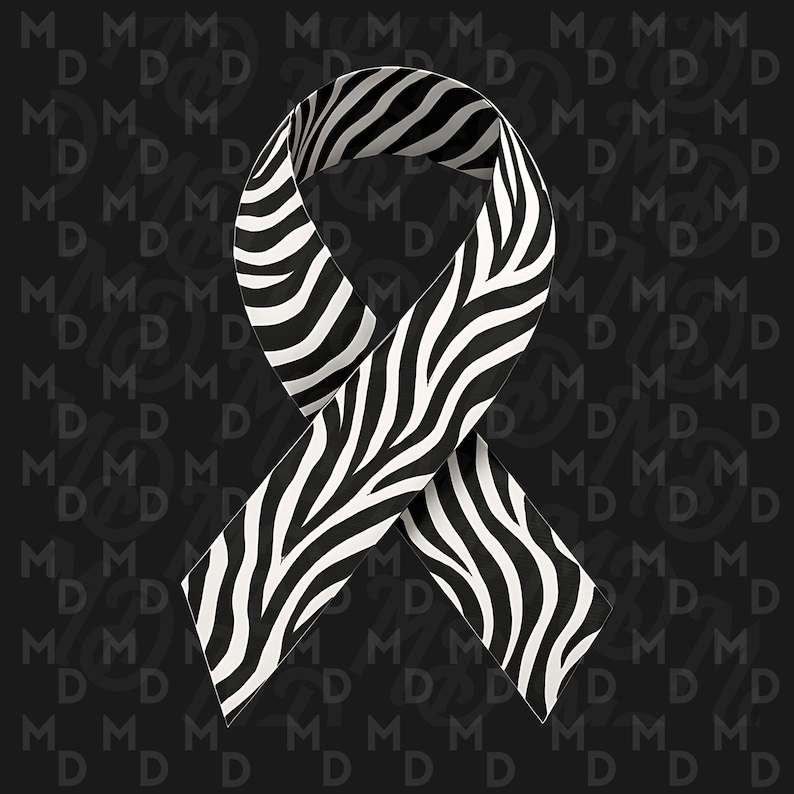 Zebra Performance Ribbon Zebra Print Awareness Ribbon PNG, Instant Download, Sublimation - Etsy
