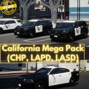 California Mega Pack (CHP, LAPD, Lasd) 1.0.0 Vehicle for FiveM - cars for FiveM RP servers
