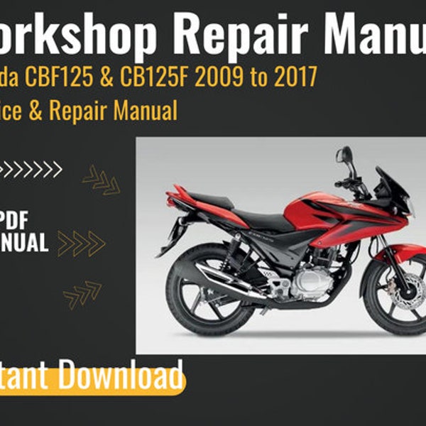 Honda CBF125 ,CB125F 2009 to 2017 Service & Repair Manual service Repair Manual, motor service manual ,motos repair manual