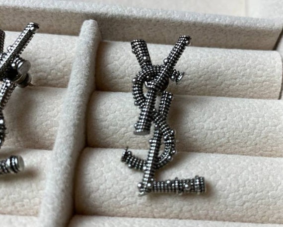 Yves Saint Laurent Metal Stud Earrings 35mm - image 3