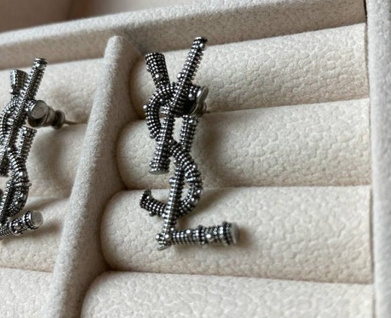 Yves Saint Laurent Metal Stud Earrings 35mm - image 2