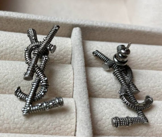 Yves Saint Laurent Metal Stud Earrings 35mm - image 4