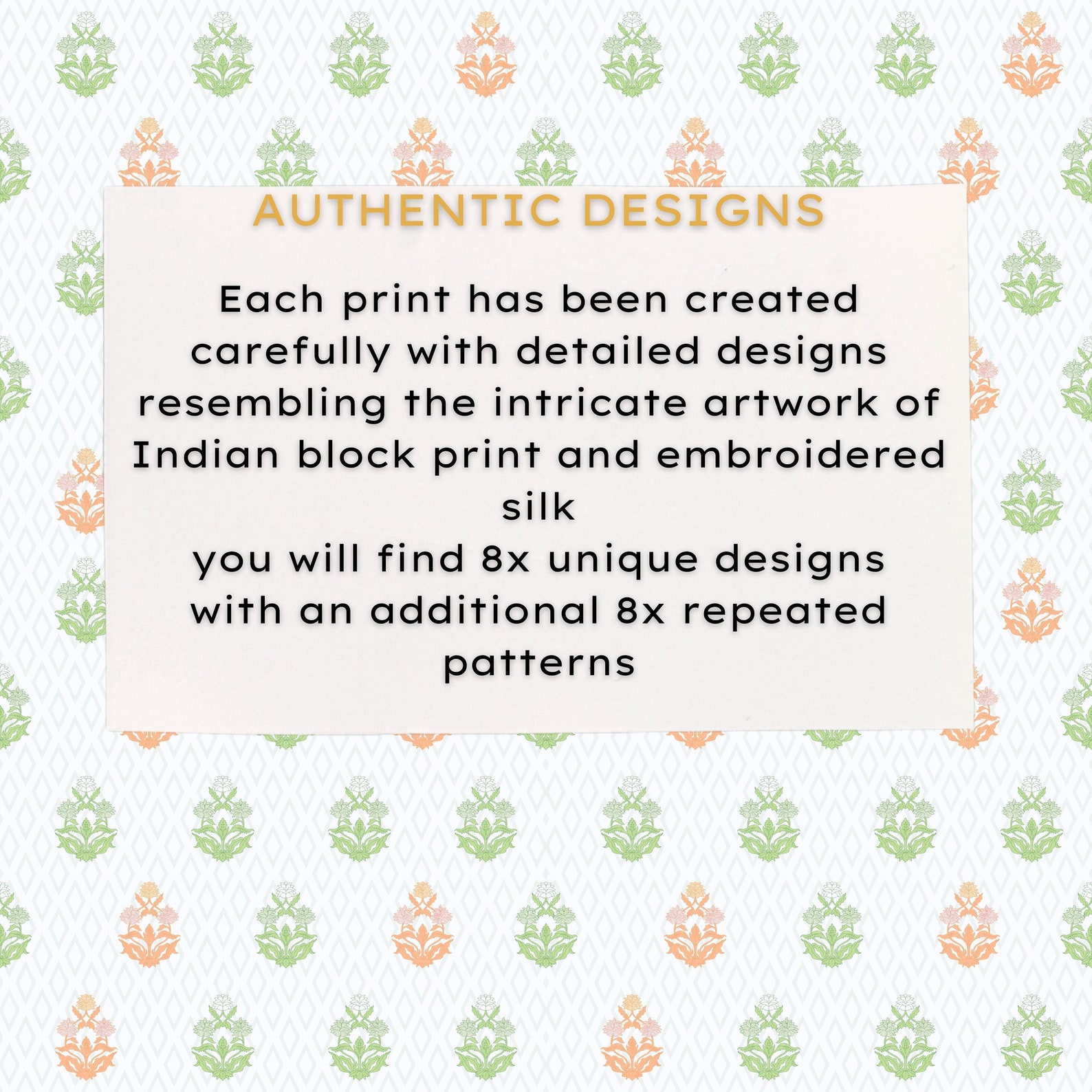 Printable Indian Block Print Papers Islamic Geometric Art Bundle