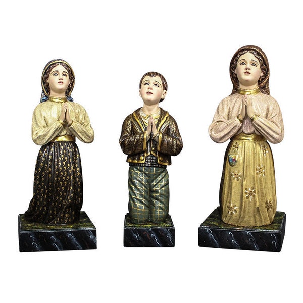 Pastorcitos de Fátima 3 estatuas - Madera