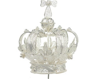 925 sterling silver crown - 11 cm