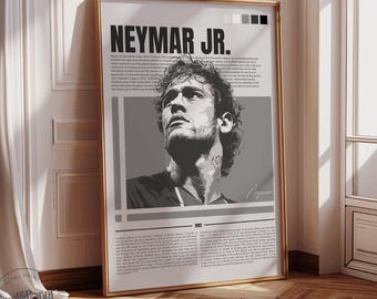 Neymar Jr. Fussball Poster: Fussball (Digitaler Download A3 Grösse 320 DPI)