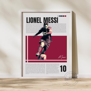 Lionel Messi Argentina Poster: Soccer Legend Wall Art (A3 Digital Download)