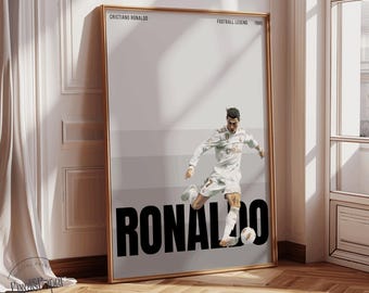 Cristiano Ronaldo Poster: CR7 Football Legend Art Print (Digital Download A3 Size 320 DPI)