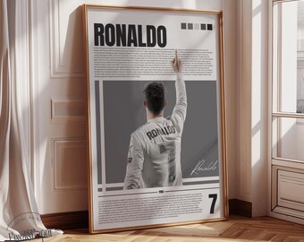 Cristiano Ronaldo Poster: CR7 Football Legend Art Print (Digital Download A3 Size 320 DPI)