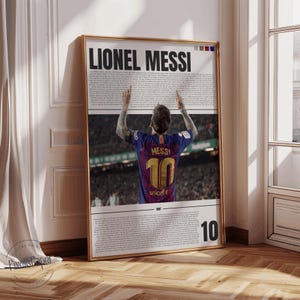 Lionel Messi Poster: Argentina Soccer Legend, Football Art (A3 Digital Download)