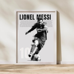 Lionel Messi Soccer Poster: Argentina Football Legend, A3 Printable (Digital Download)