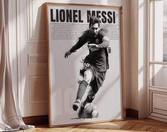 リオネル・メッシのポスター | サッカーウォールアートプリント