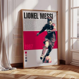 Lionel Messi Poster: Argentina Soccer Legend, Football Art (A3 Digital Download)