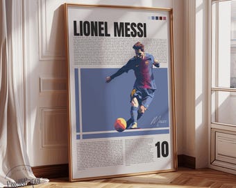 Lionel Messi Poster: Soccer Legend Room Decor, A3 Print (Digital Download)