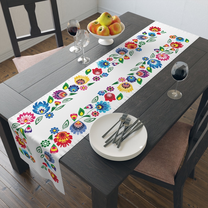 Polish Folk Art Table Runner (cotton, Poly) - Etsy