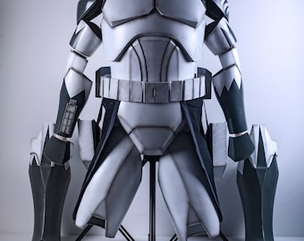 wykończony i pomalowany zestaw zbroi dla Clone Commander Wolfee Star Wars Cosplay dla 501st Legion
