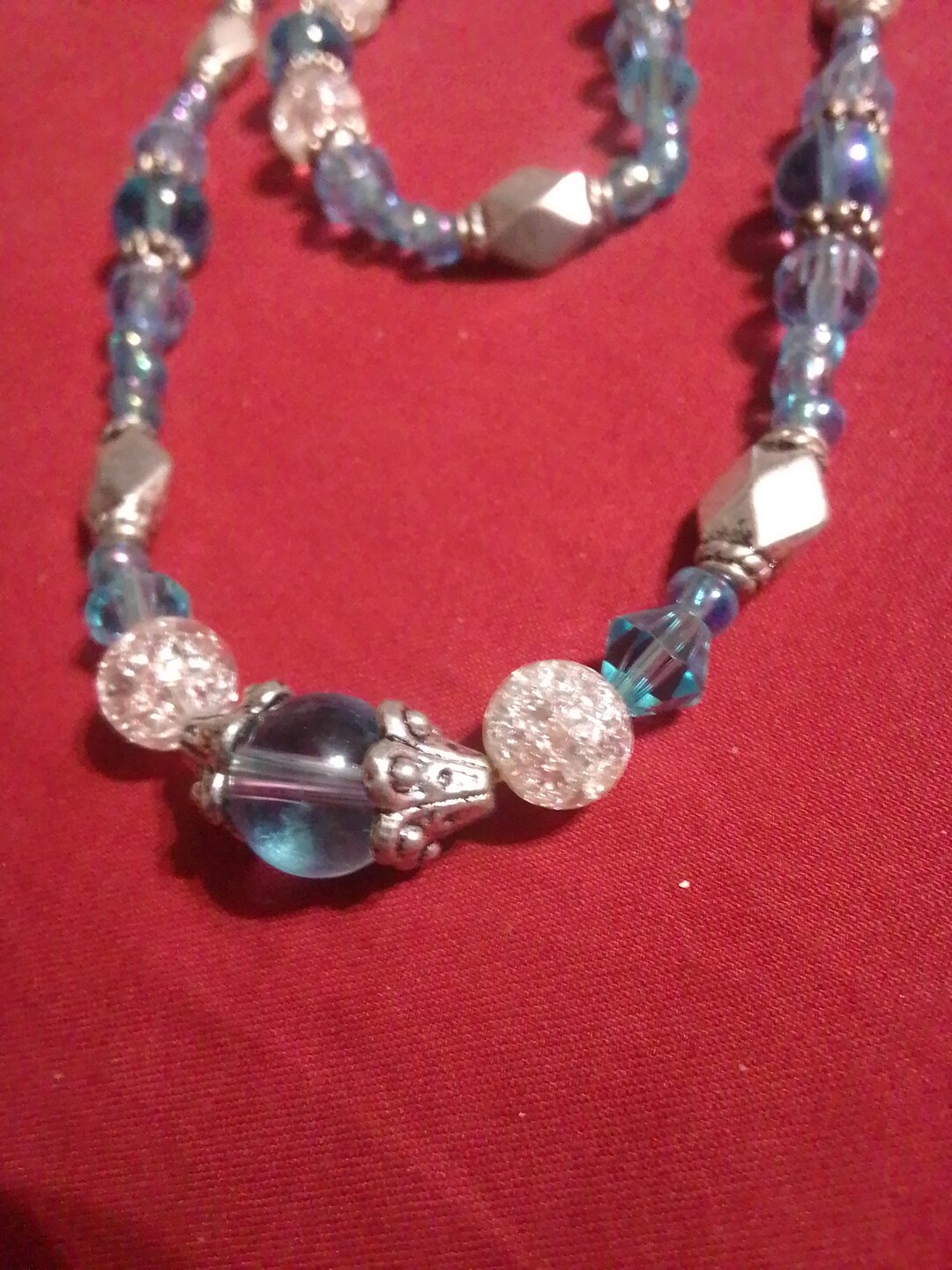 Sea Blue Crystal Necklace Set main image 0