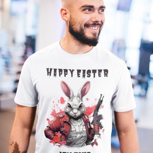 Happy Easter It's Time To Hunt Bunny T-shirt Design Hunter Rabbit PNG Design Easter Sweatshirt Instant Download File Gift For Friend Present