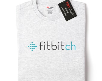 Funny parody Fitbitch T-Shirt for the workout lover in your life, high performance and breathable athletic vest for the gym or for running.