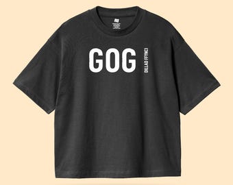 GOG North Wales T-Shirt, Smart Regional Humour Top, Funny Graphic Welsh Tee, ideal as a souvenir or present.