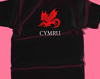 Modern Flying Red Dragon - Cymru T-Shirt