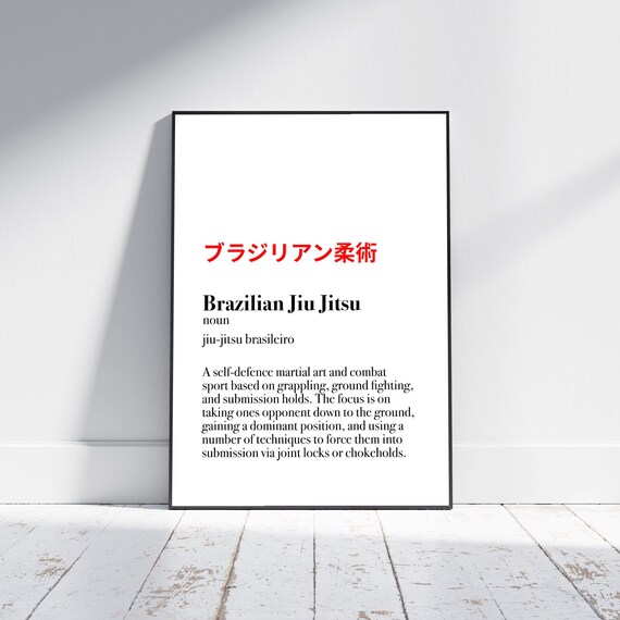 Brazilian Jiu-jitsu Definition Poster | Self Defence Unarmed