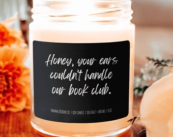 Spicy Book Club Candle: Smut Lover Gift, Soy Based