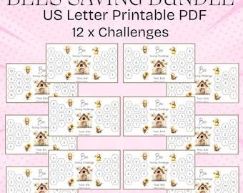 Bee Savings Challenge, inserti per raccoglitori economici A6 (download digitale)