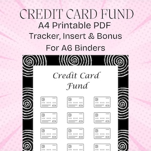Cash-Stuffing-Kreditkarte druckbare A6-Spar-Tracker, digitaler Download-Spar-Challenge für geringes Einkommen, dienstleistende Haushalt-sanitierende Mittel
