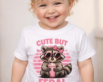 Funny Toddler T-Shirt – Raccoon Graphic Tee, Wild Child Gift